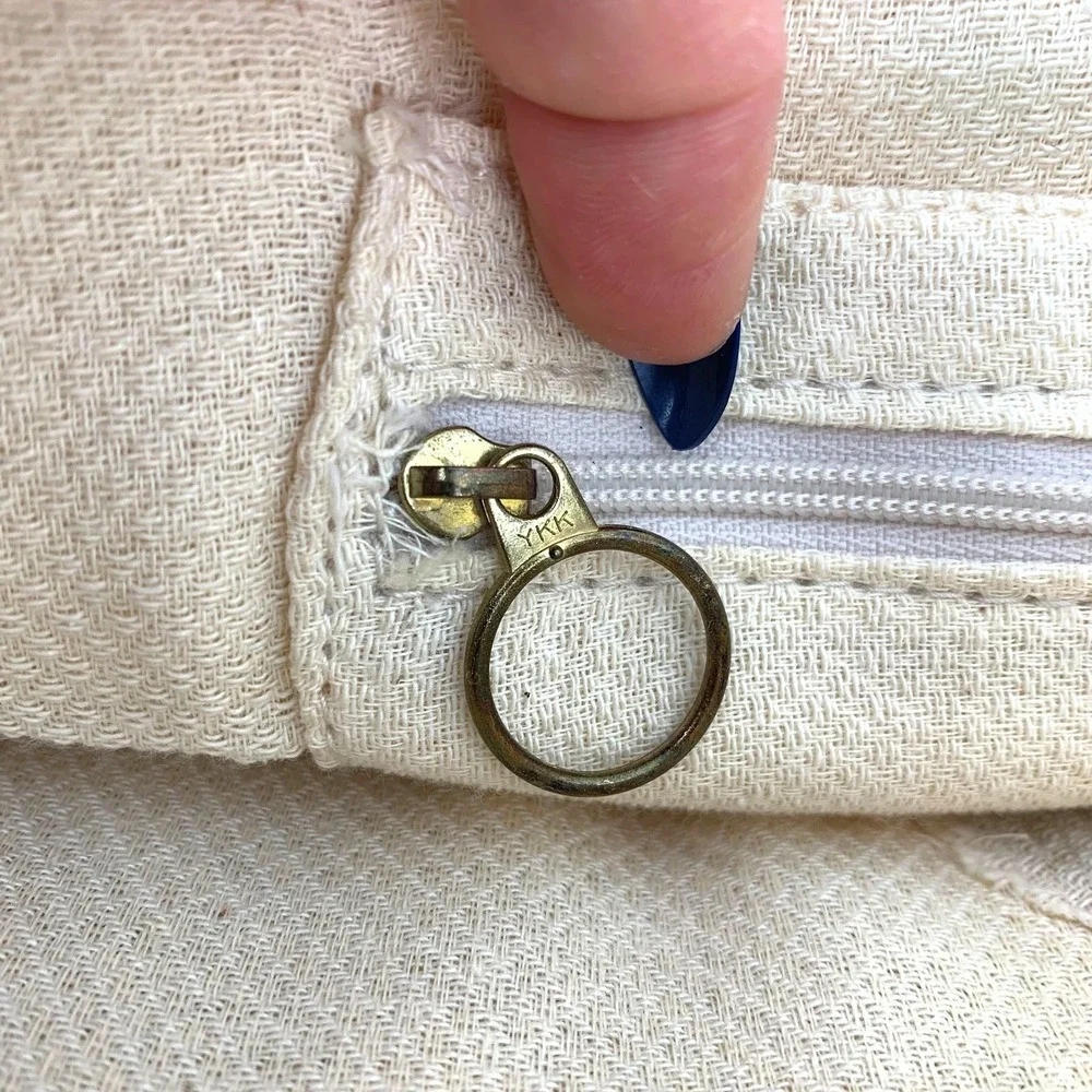 1970's large bow raffia straw and leather wristlet bag - Picture 10 of 13